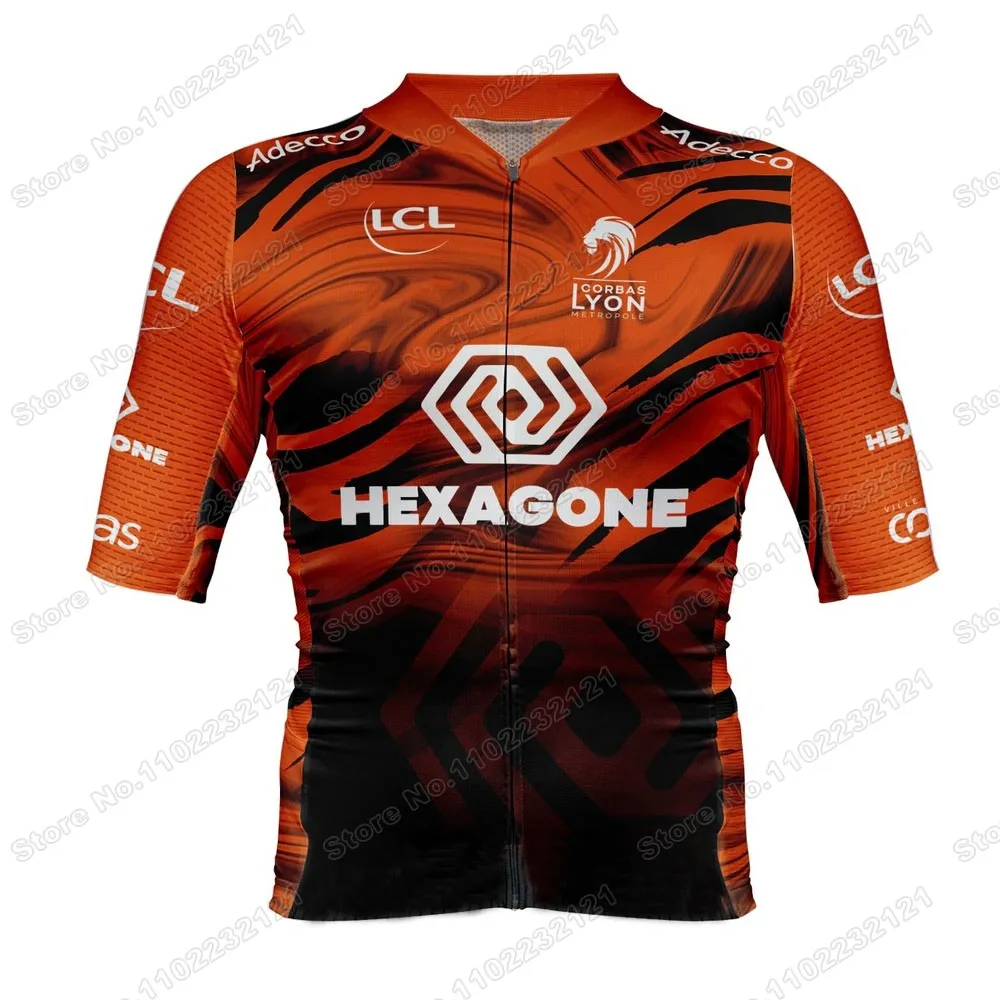 HEXAGONE-CORBAS LYON METROPOLE Cycling Jersey Set Men Cycling Clothing Road Bike Shirt Suit Bicycle Bib Shorts MTB Wear