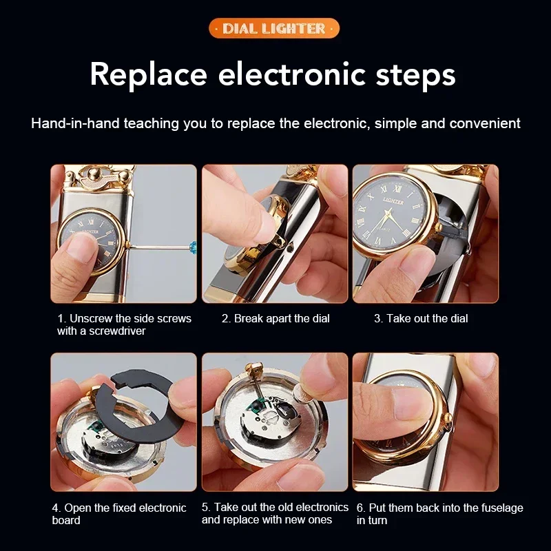Windproof Gas Lighter Wrist Watch Cigar Lighter Outdoors Jet Double Tube Lighters Men Cigarette Accessories