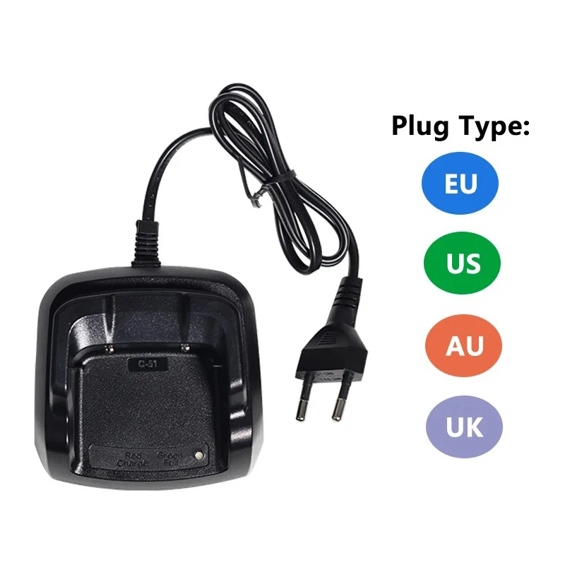 UV-K6 Battery Charger Quansheng UV-K5 Original Desktop Charger C-51 Power Adapter 110-240V Input BPK5 Walkie Talkie Accessories 2