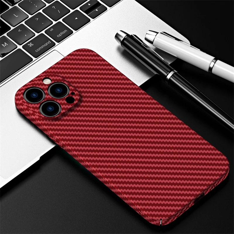 Slim Carbon Fiber Matte Hard PC Protective Phone Case
