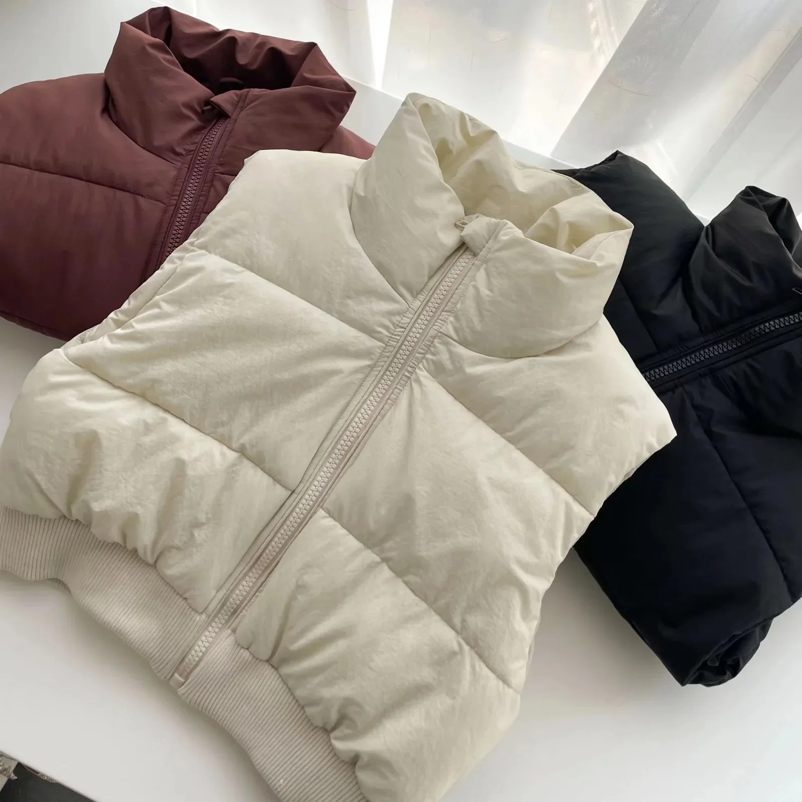 

New Vest Women's 2022 Autumn and Winter New Korean Version Loose Large Size Cotton Vest Vest Waistcoat Short Jacket Zipper Solid