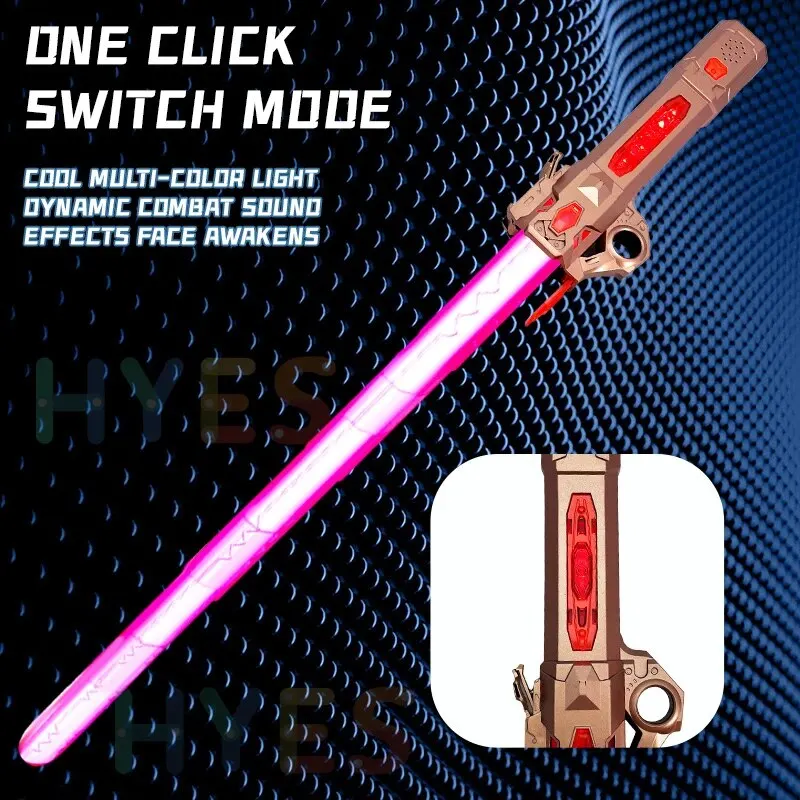 Laser Sword New Retractable Lightsaber Finger Rotating Laser Sword Flash Luminous Sound Cosplay Props Duels Battle Toy Gifts For Kids Adults