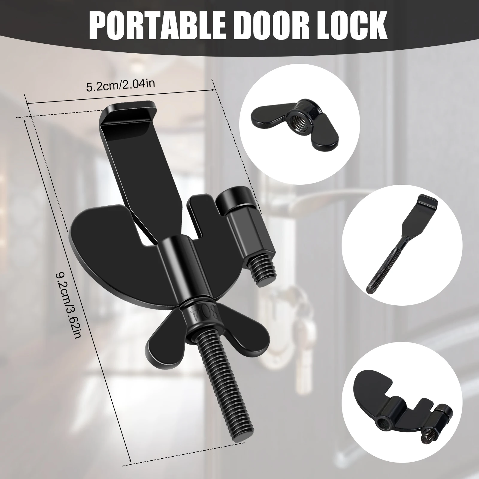 1/2/4pcs Portable Door Lock Privacy Extra Security Lock Anti Theft Travel Inside Door Locker for Traveling Home Bedroom Apartment for Door Lock
