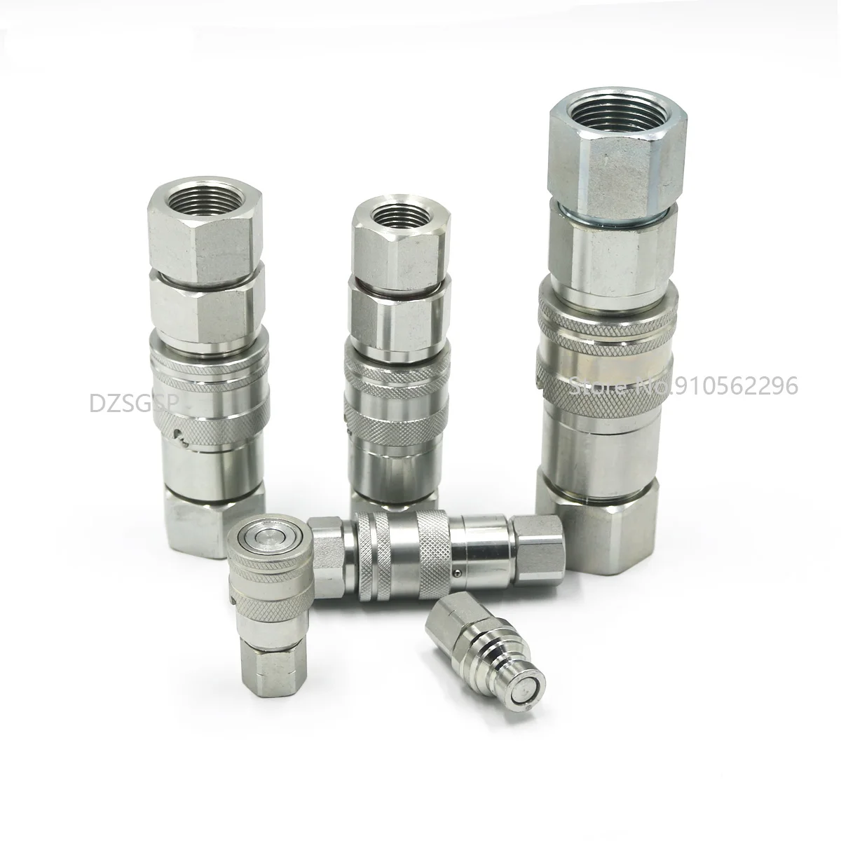 Tomada com Válvula e Válvula para Casal Bsp Rápido Hidráulico tipo Face Plana Acoplamento Rápido