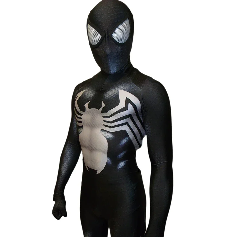 Halloween Adults Kids Black Costume Venom Symbiote 2 Spiderman SuperHero  Cosplay Zentai Men Boys Male Bodysuit Party JumpSuit - AliExpress