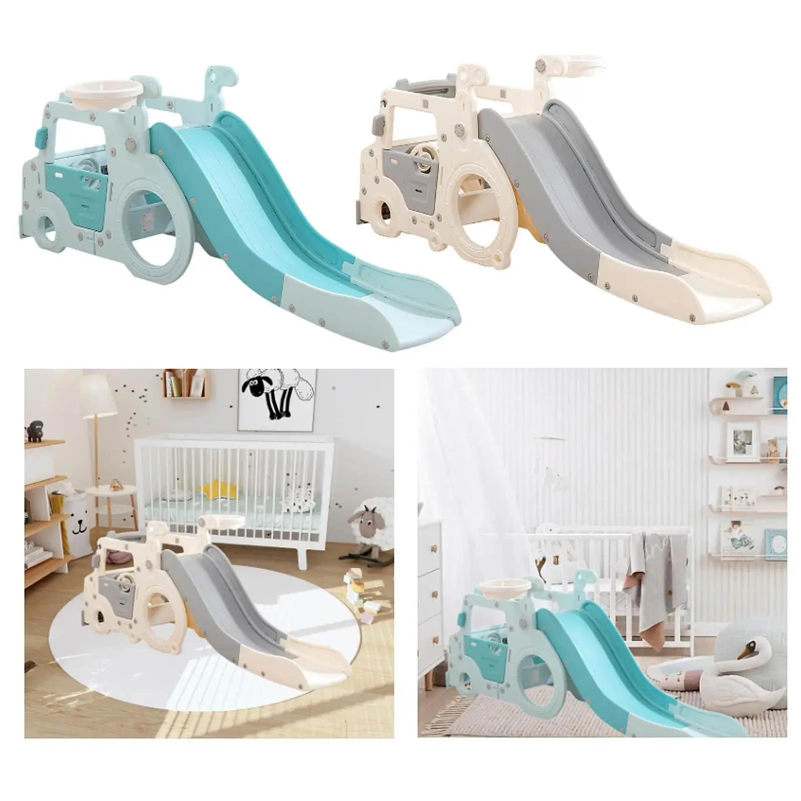 Kids Indoor Slide Playset for Children, Foldable Soft Play Equipment 3