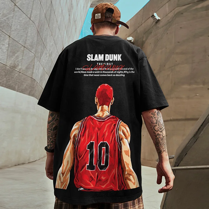 Slam Dunk Men Women Tshirts 100% Cotton 260g Sakuragi Hanamichi