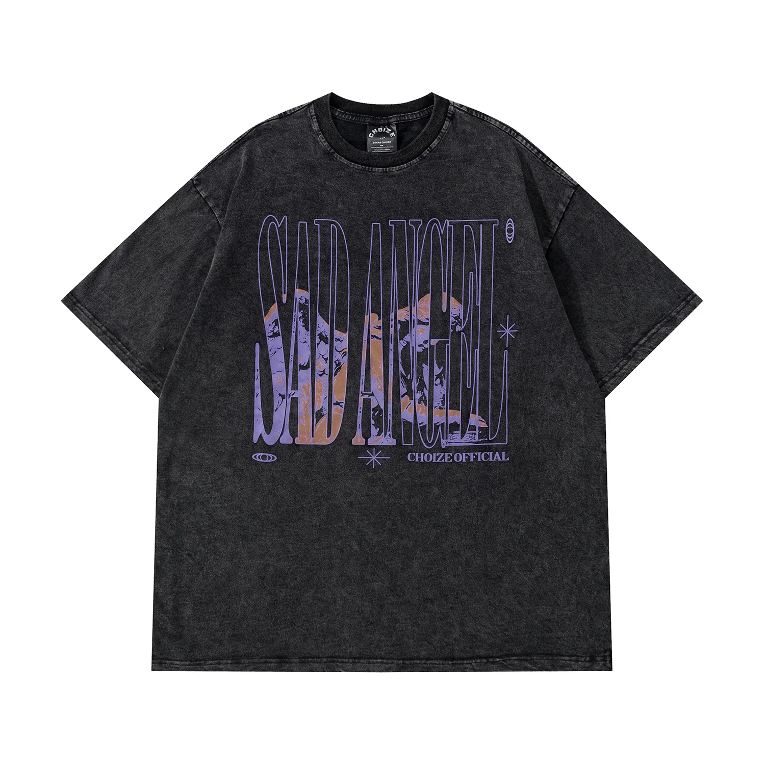 

Футболка мужская в стиле хип-хоп, высокотехнологичная уличная одежда с коротким рукавом, с ангелом, футболка в стиле Хай-стрит, одежда в стил...