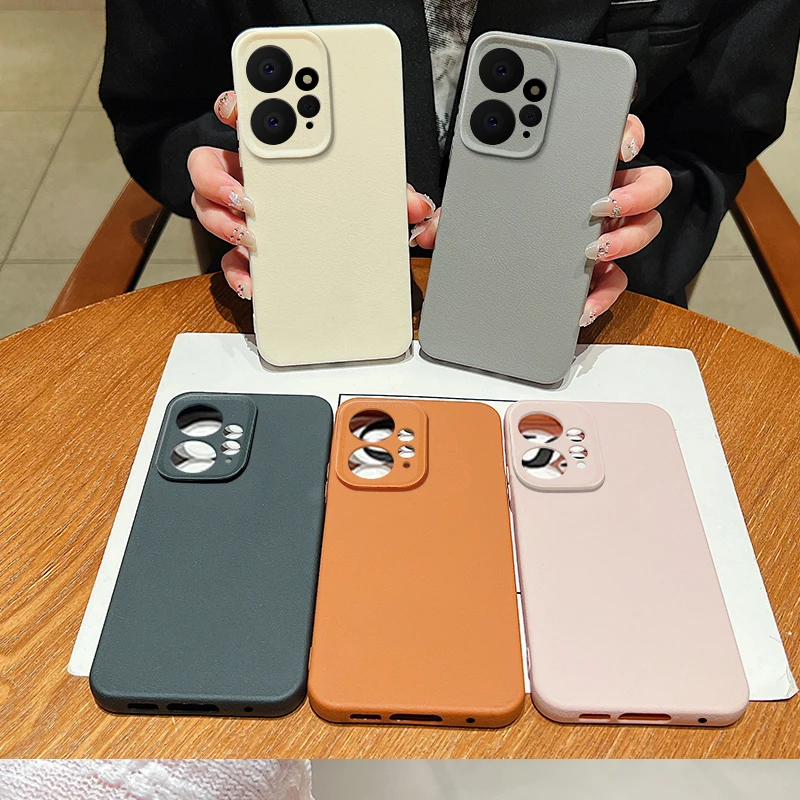 Luxury Leather Texture TPU Soft Phone Case - Sleek and Durable Protection