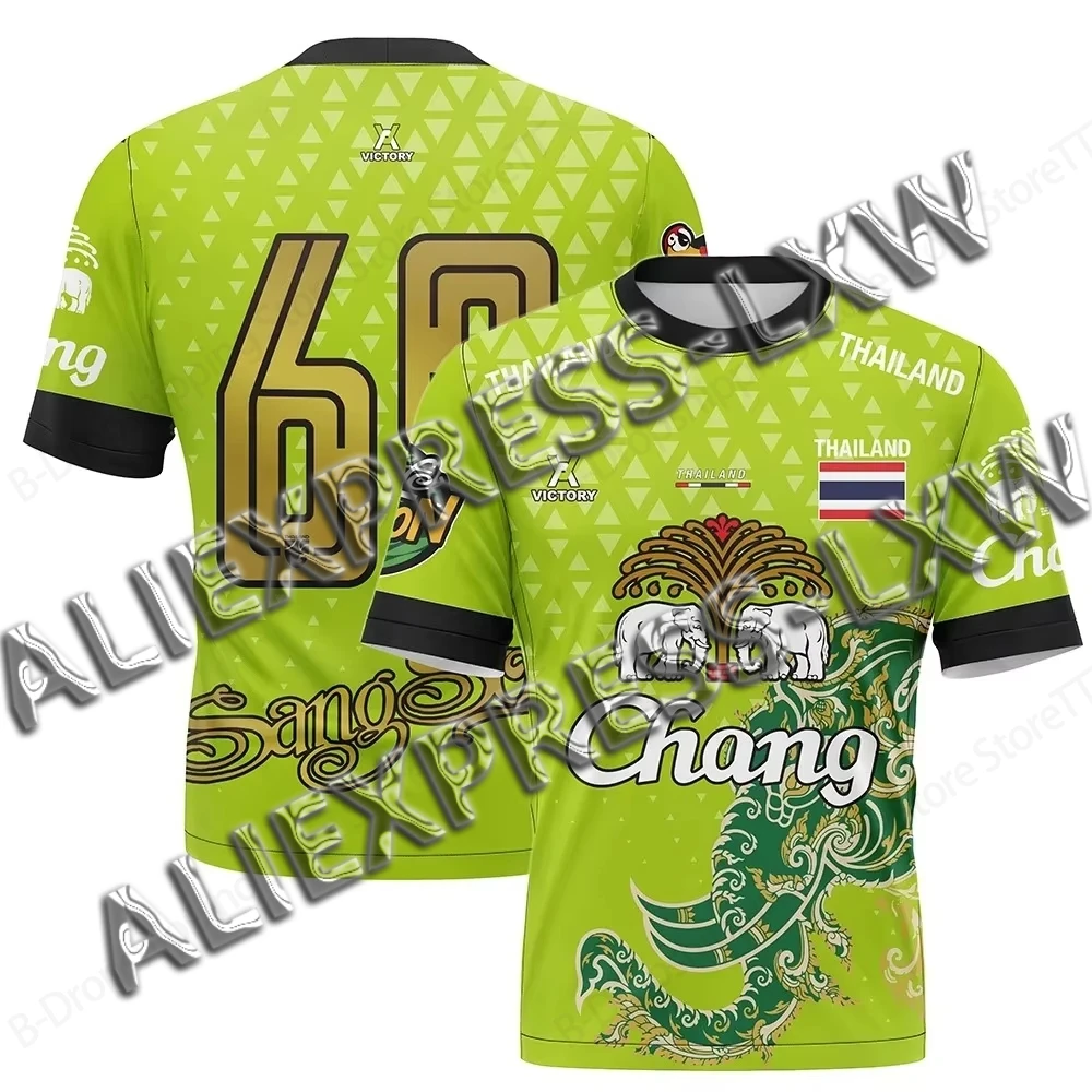 Thailand Chang Elephant 3D Print T-shirt Jersey Men/Women Oversized Breathable Casual Short Sleeve T Shirt Unisex Tops Tees New