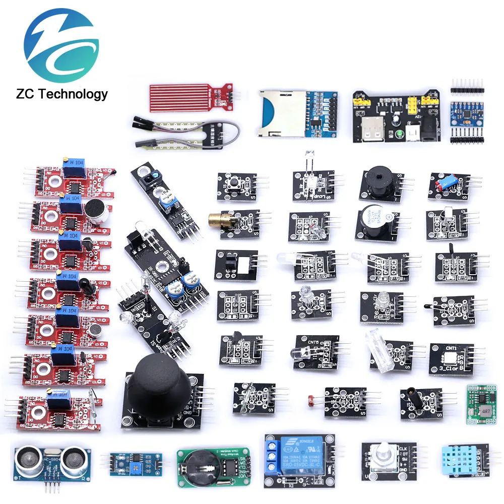 For-arduino-45-in-1-Sensors-Modules-Starter-Kit-better-than-37in1 ...