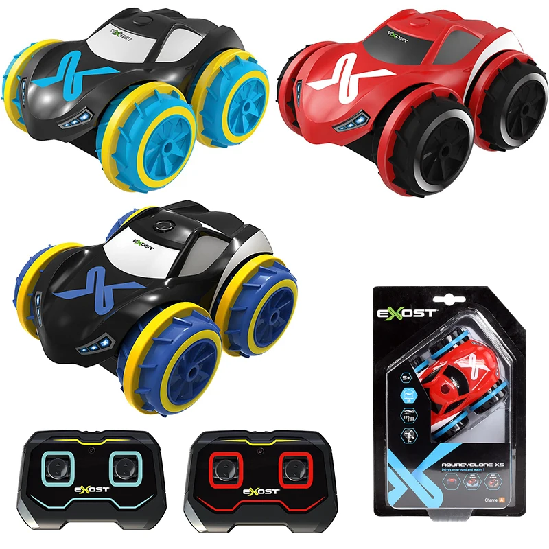Silverlit Exost coche teledirigido giratorio rojo Original, anfibio impermeable, controlado por Radio, coche eléctrico de derrape, juguete para niños, regalo para niños