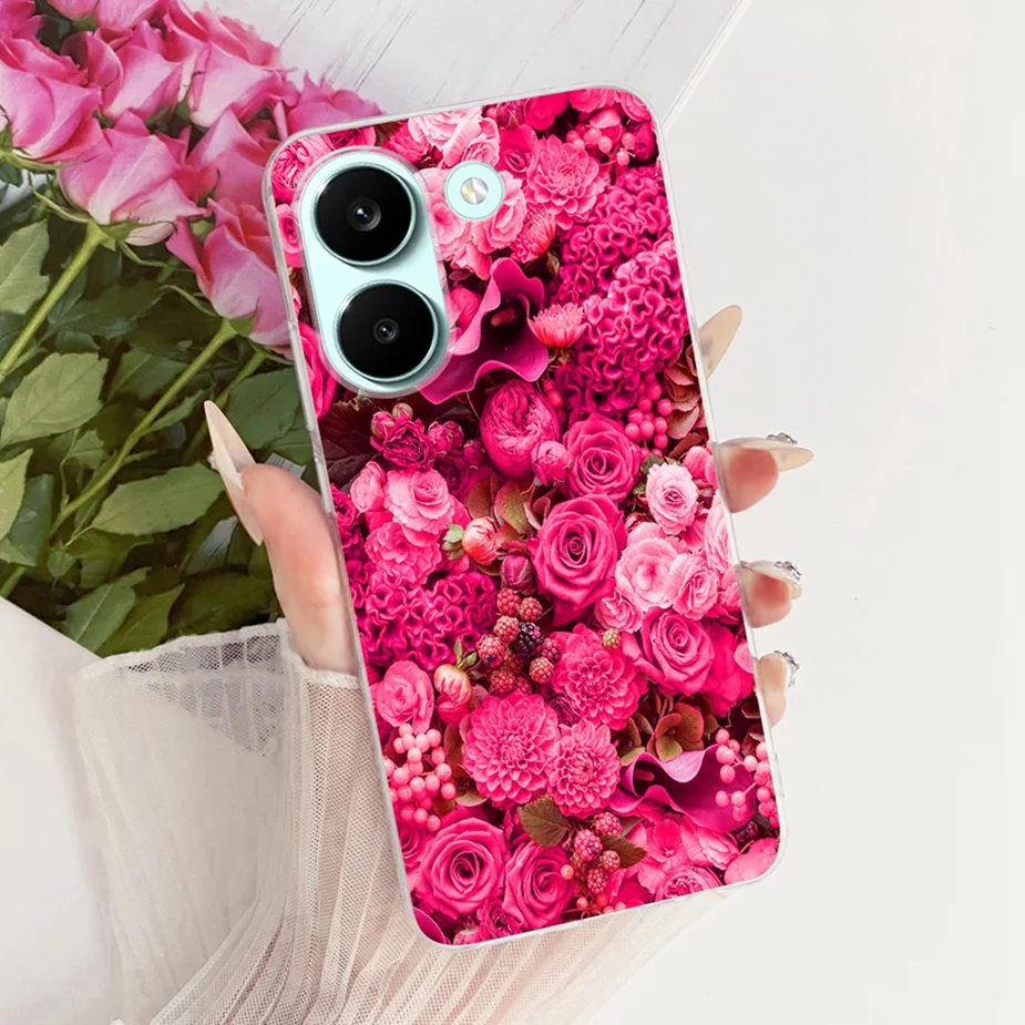 Colorful Flowers Painted Soft Slim Phone Case Cover