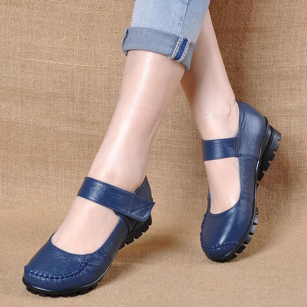 Japanese School Uniform Shoes Women Flats Mary Jane Shoes With Hook