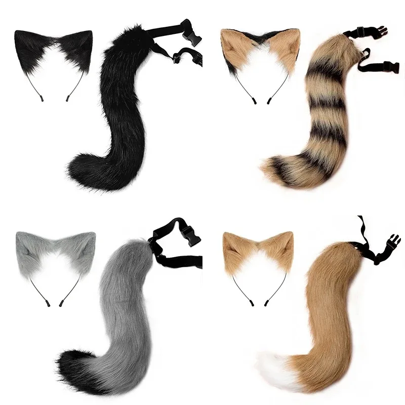 Bandeau Oreilles Renard Ou Chat - Serre-tête Cosplay - Fête Halloween Déguisement