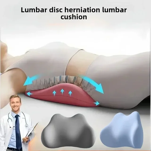 Lumbar Support Pad Lumbar Pad Sleep Pillow Ergonomic Waist Protection Soft and Comfortable Memory Cotton Back Support 2