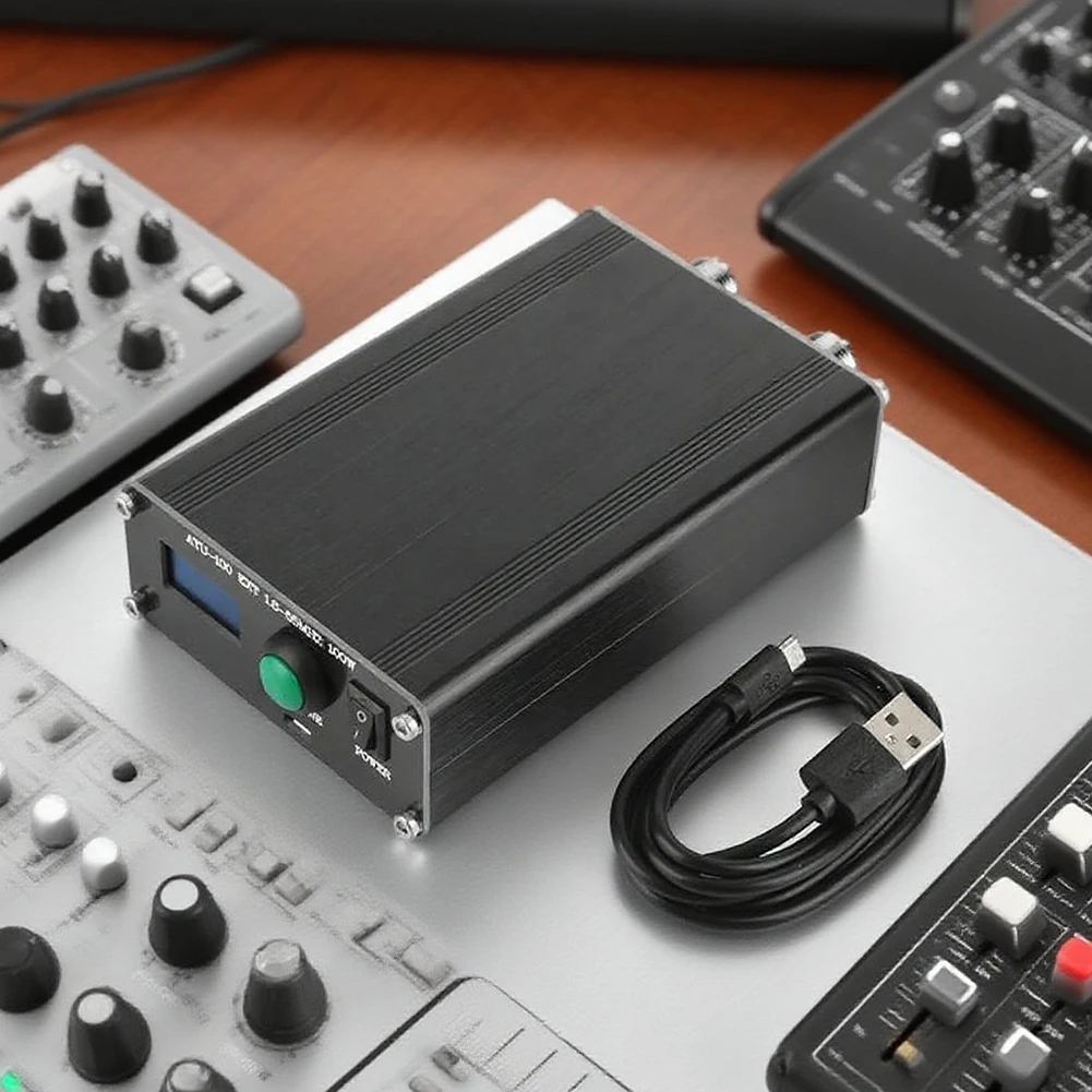 Automatic Antenna Ham Tuner with USB Cable ATU-100 EXT Antenna Tuner Mini Automatic for Radio Equipment 1.8~55MHz