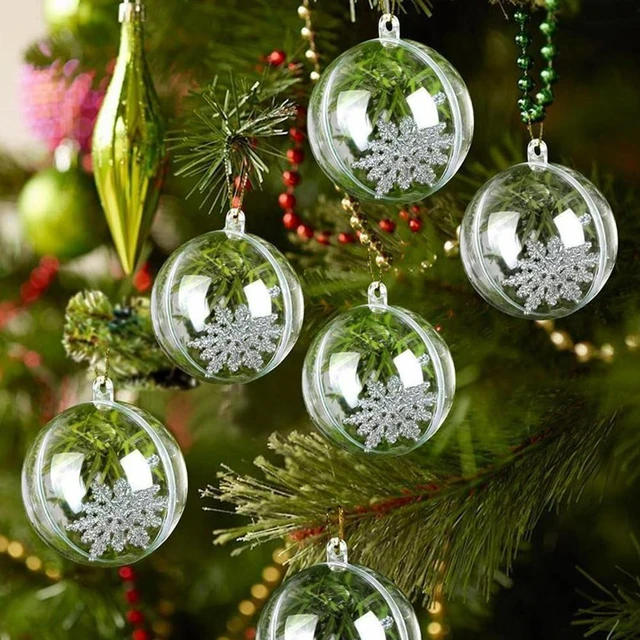 Christmas Clear Ball Transparent Craft Plastic Fillable Bauble Home Wedding  Party Decor Xmas Tree Hanging Ornaments Gift Box - Christmas Ball Ornaments  - AliExpress