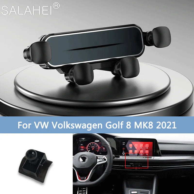 

Car Mobile Phone Holder For VW Volkswagen Golf 8 MK8 2021 Air Outlet Clip Gravity Mount GPS Support Bracket Auto Accessories