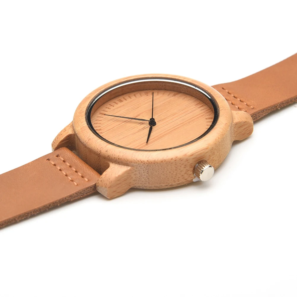 Mens Handmade Casual Fashional Mens Wristwatcheses Quartz Movement Analog Wood Watch Wristwatch 6