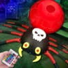 Halloween Decorations LED Rotating Light Inflatable Spider Blow Up Animated Giant Creepy Spider for Lawn Patio Yard Party Garden 1