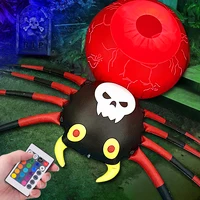 Halloween Decorations LED Rotating Light Inflatable Spider Blow Up Animated Giant Creepy Spider for Lawn Patio Yard Party Garden 1