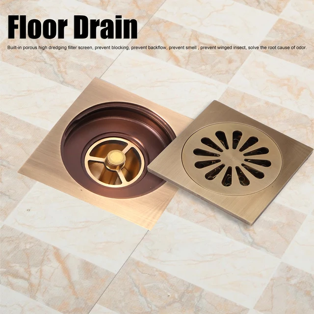 ห้องน้ําท่อระบายน้ําท่อระบายน้ําชั้นชุดยุโรปโบราณทองแดงห้องอาบน้ําฝักบัวท่อระบายน้ําห้องน้ําอุปกรณ์เสริมระบบระบายน้ํา 1