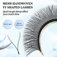 Lashonly YY Eyelash Extension Synthetic Mink Hand Woven Premium Lash Soft Light Natural Mesh Net Cross Lash Makeup Wholesale 2