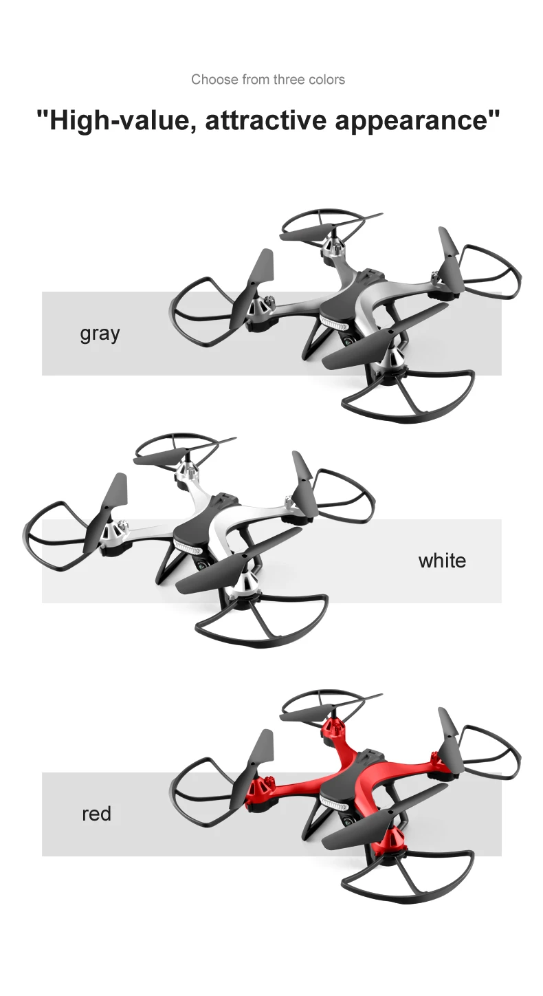 KBDFA JC801 Drone, choose from three colors "high-value; attractive appearance" gray white