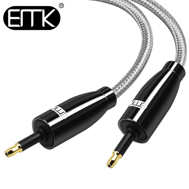 Emk – Câble Toslink Vers Mini Toslink Pour Audio Numérique, Câble Optique  Spdif 3.5 À 3.5mm, Adaptateur De Câble Audio Optique 1m 10m - AliExpress