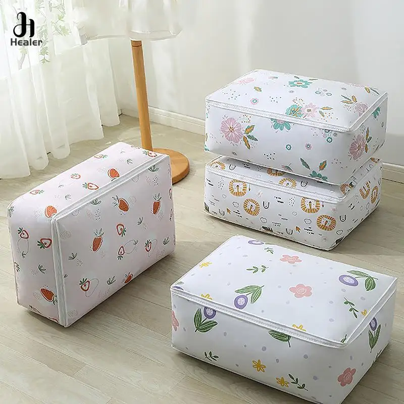 

Big Capacity Organizer Quilt Moisture Dustproof Clothes Storage Bag Visual Duvet Blanket Box Sorting Bags Household Moving Bags