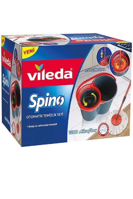 Vileda-cubo de limpieza Turbo para fregona, Kit de Pedal, paño de  microfibra para suelo, prensado en seco y húmedo, manos libres