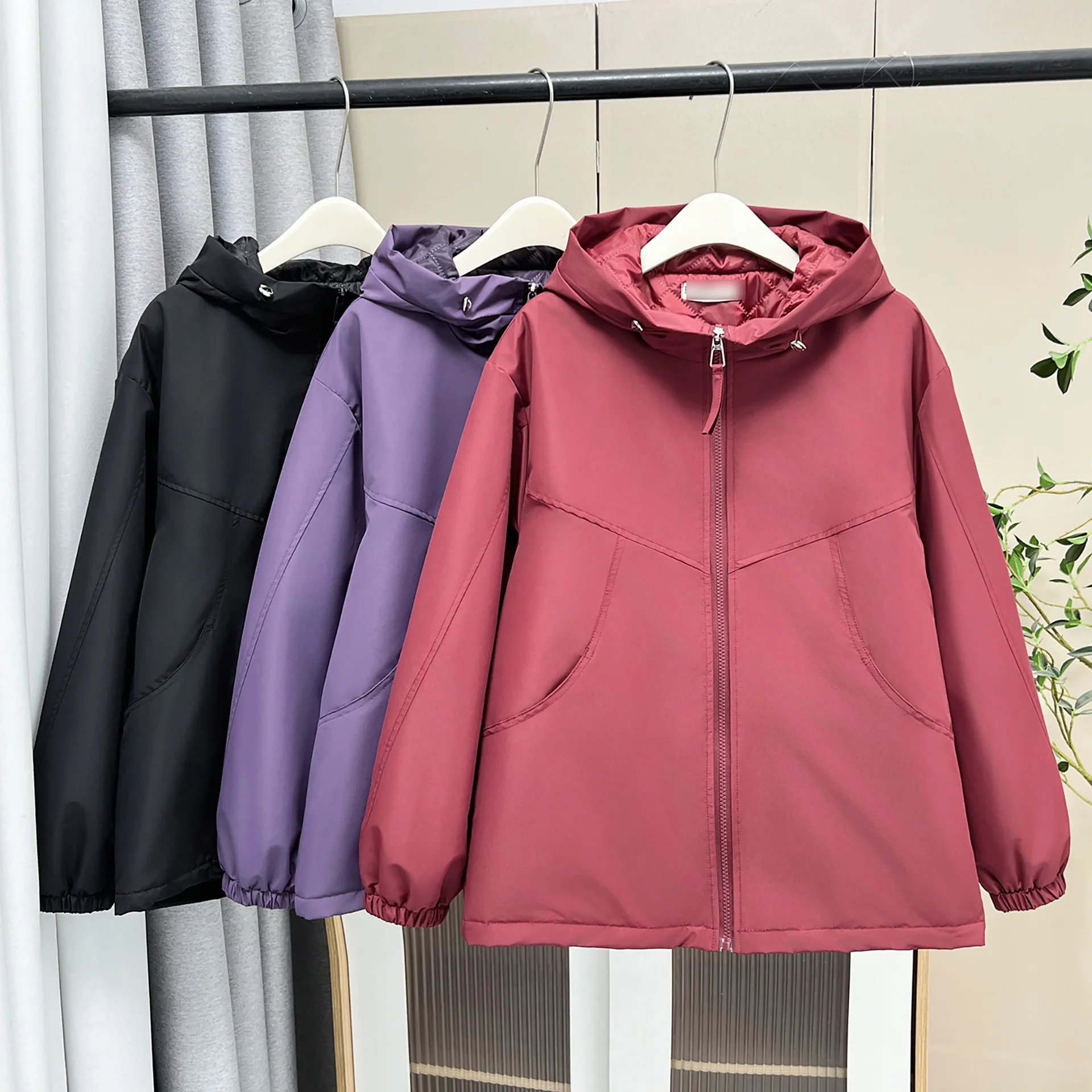 XXXXL Fashion Plus Size Women's Parkas Autumn And Winter Of 2025 cotton-padded Jacket Simple Casual Hooded Warm Quilting Coats
