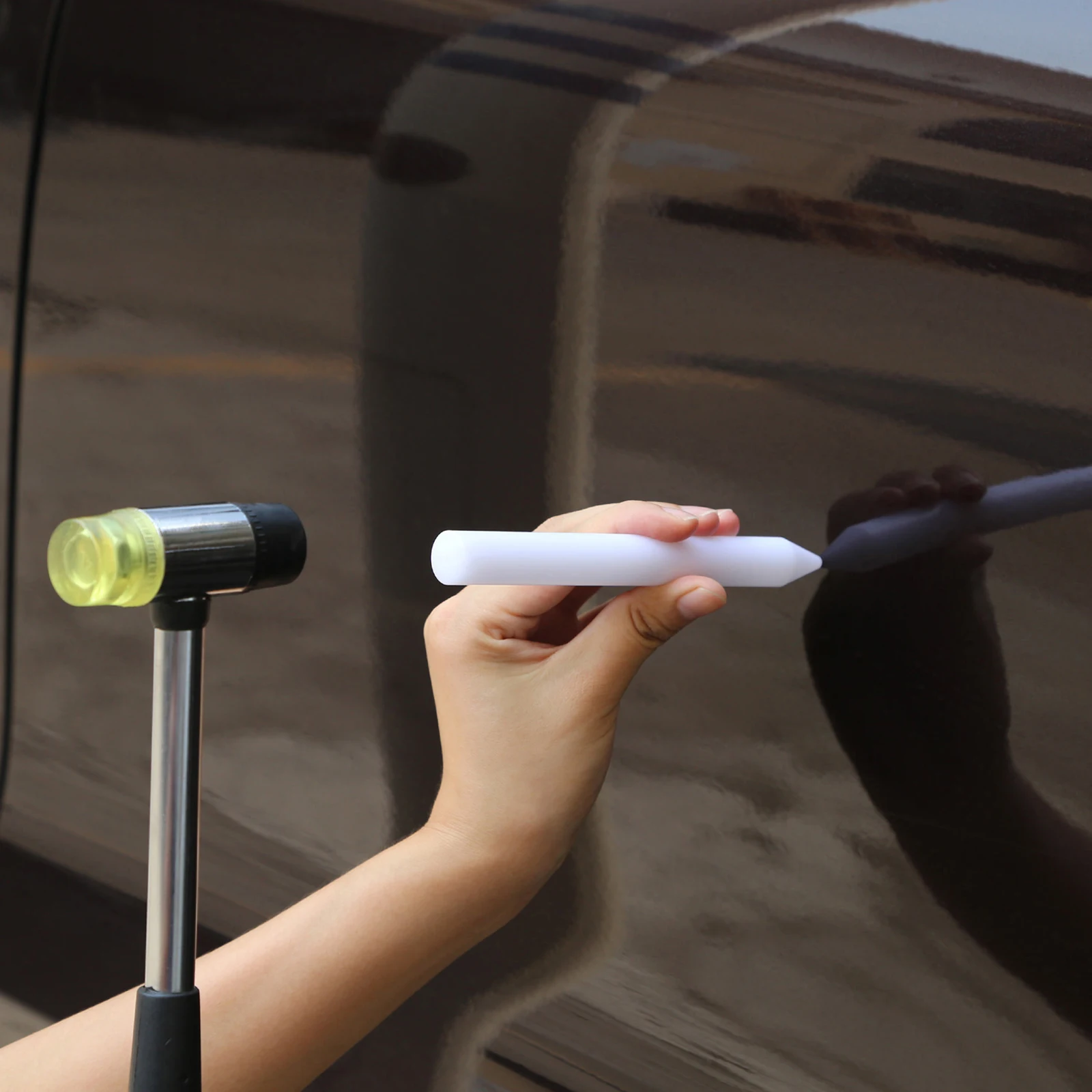 Dent Removal Tool Super PDR White Nylon Pen Tap Down Paintless For Dent Repair Auto