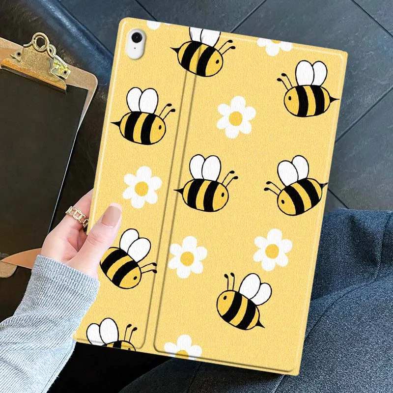 Cartoon Yellow Bee Flower Tablet Case