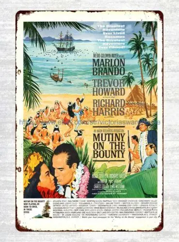 Металлический жестяной плакат с изображением мультяшного фильма Bounty 1962, настенная домашняя таверна
