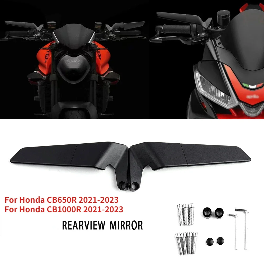 

CB1000R Wind Wing Rearview Mirror For Honda CB650R Adjustable Side Mirrors Stealth Rear View Sports Wing Mirror Retroviseur Moto