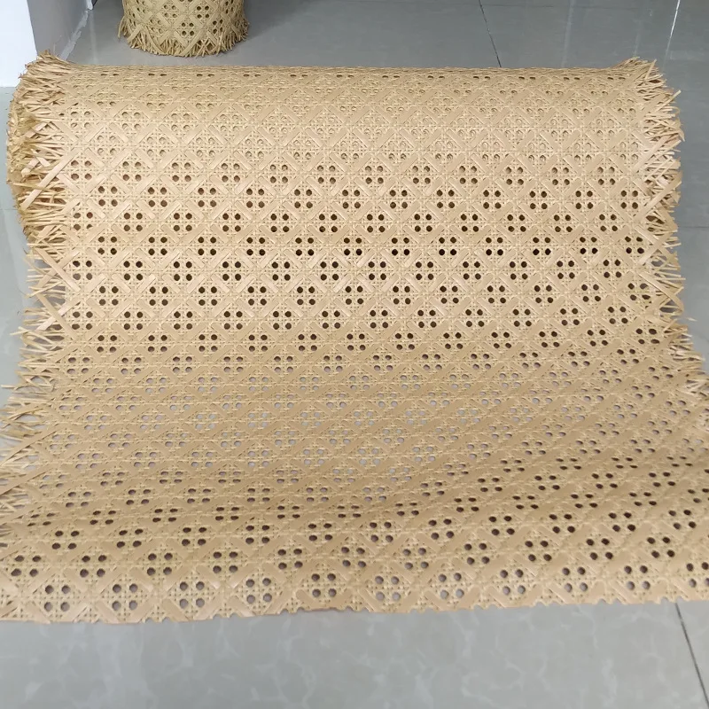 45cm Wide PE Plastic Imitation Rattan Webbing Roll Cane Wicker Sheets Chair Tray Photo Frame Home Decoration Materials