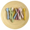 1PCS  Infant Soft Silicone Feeding Tableware For Toddler Kids Cartoon Cutlery Training Fork Spoon Set Baby Accessories 1