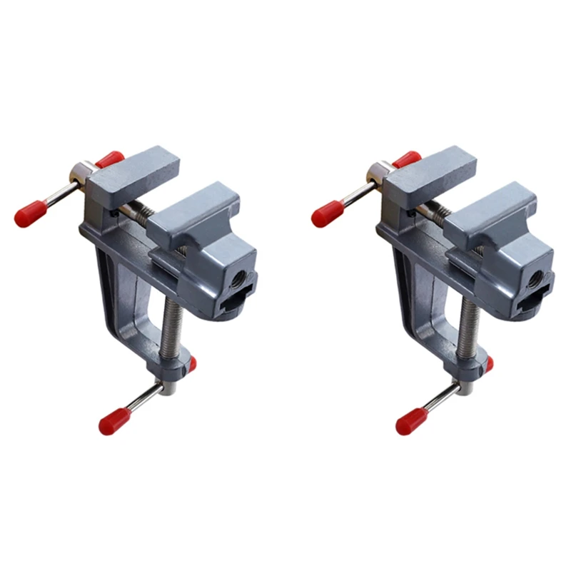 2X Portable Mini Table Vise Clamp Small Vice For Small Work Hobby Jewelry DIY Craft Repair Tool Work Table Vise Tool ophir dc 12v portable air compressor with tank adjustable air pressure for hobby body art car painting model painting ac062w