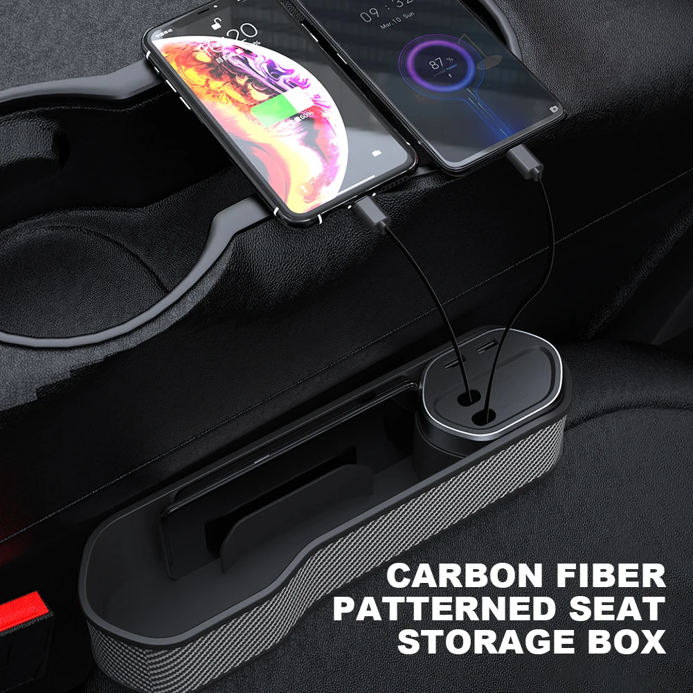 Car Seat Gap Organizer USB Type-C Seat Gap Filler Organizer Wireless  Charger 10W Seat Crevice Storage Box Car Accessories - AliExpress