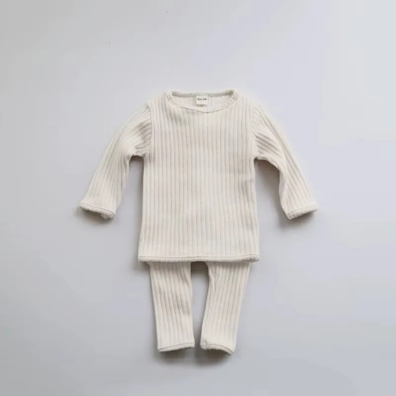 Abbigliamento per la casa per bambini Abiti Autunno Inverno Top a maniche lunghe + Leggings 2 pezzi Pigiami per bambini Biancheria intima termica per bambini - immagine 4