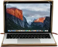 MOSISO Laptop Sleeve Case for MacBook Air 13 inch A3240 A3113 A2681 Air 15 Pro 14 Pro16 PU Leather Vintage Portfolio Cover Brown - Image 3