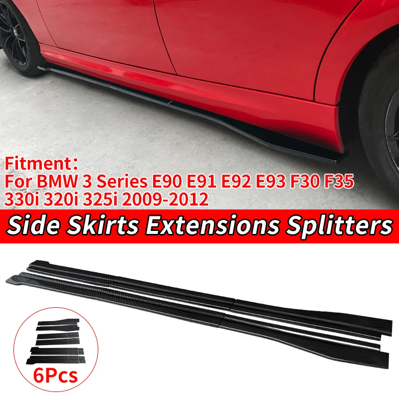 Car Side Skirt Extension Splitter Winglet Side Wing Paraurti Lip Per Bmw Serie 3 E90 E91 E92 E93 F30 F35 330I 320I 325I 2009-2012