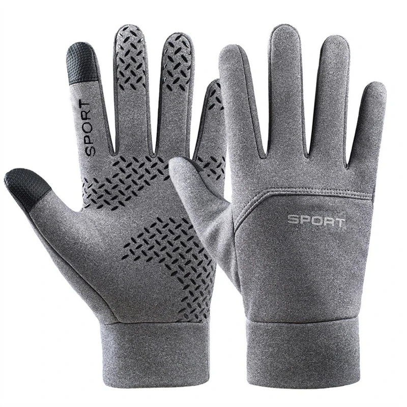 High-Quality Unisex Winter Plush Outdoor Sports Gloves - Windproof and Coldproof