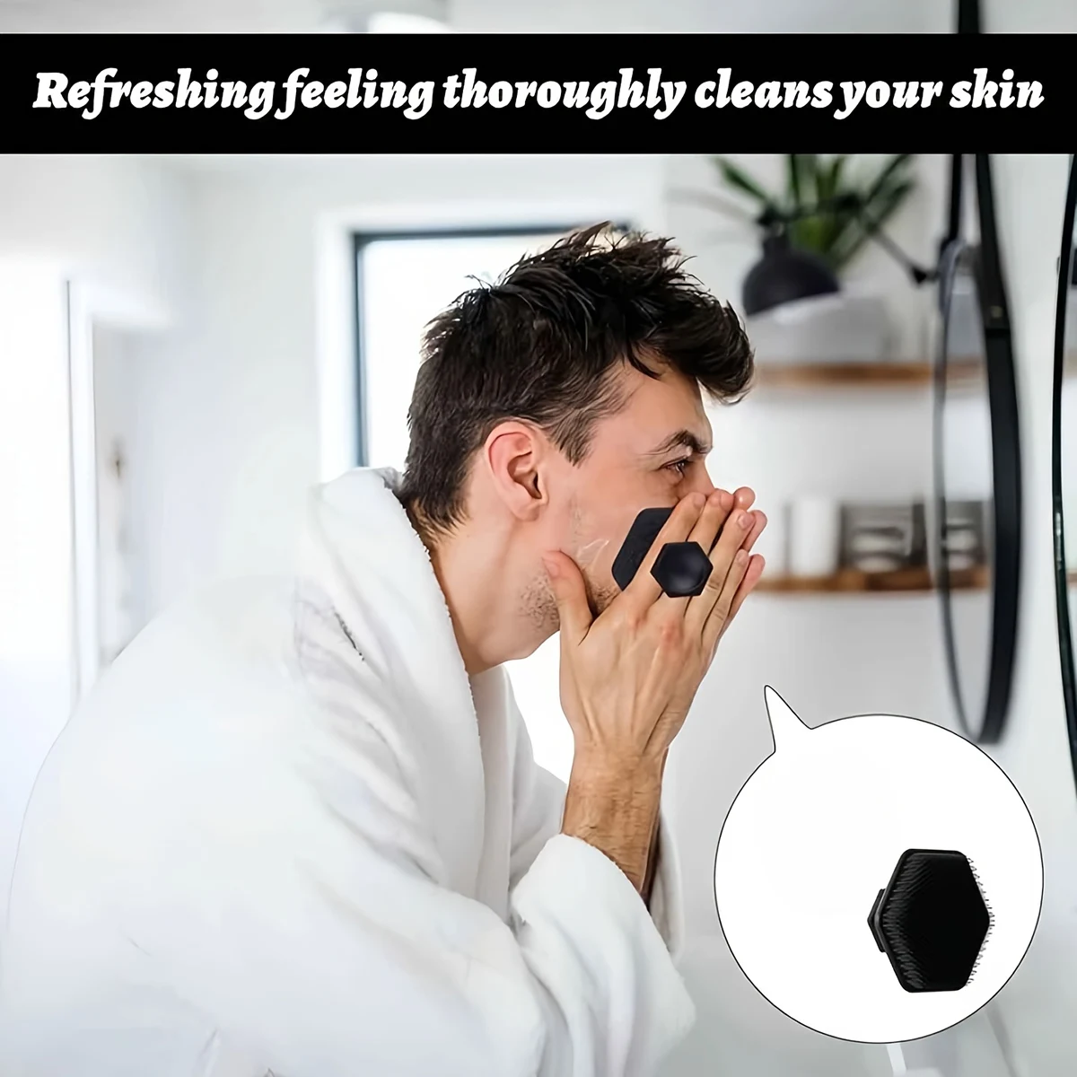 Soft Silicone Bath Brush Set with Non Slip Handle