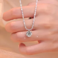 TEN CARATS 0.5-2CT כסף סטרלינג S925 מואיסנייט שרשרת נשים מבריקה מאוד D צבע VVS1 תליון שרשרת מצופה תכשיטים 3