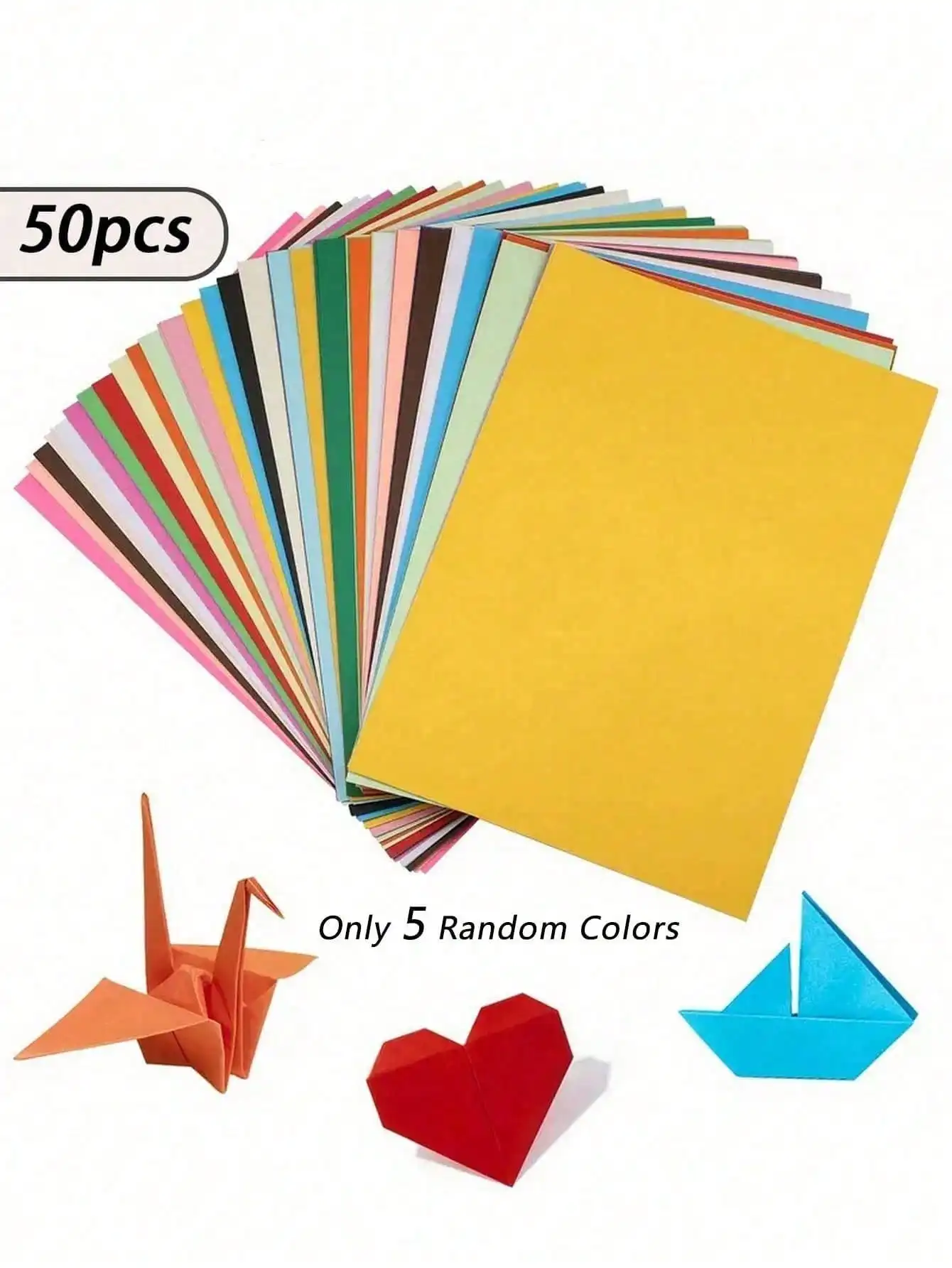 נייר אוריגמי A4, נייר העתקה למדפסת 10 צבעים נייר צבעוני אקראי נייר כתיבה מרובת שימושים נייר הדפסה צבעוני