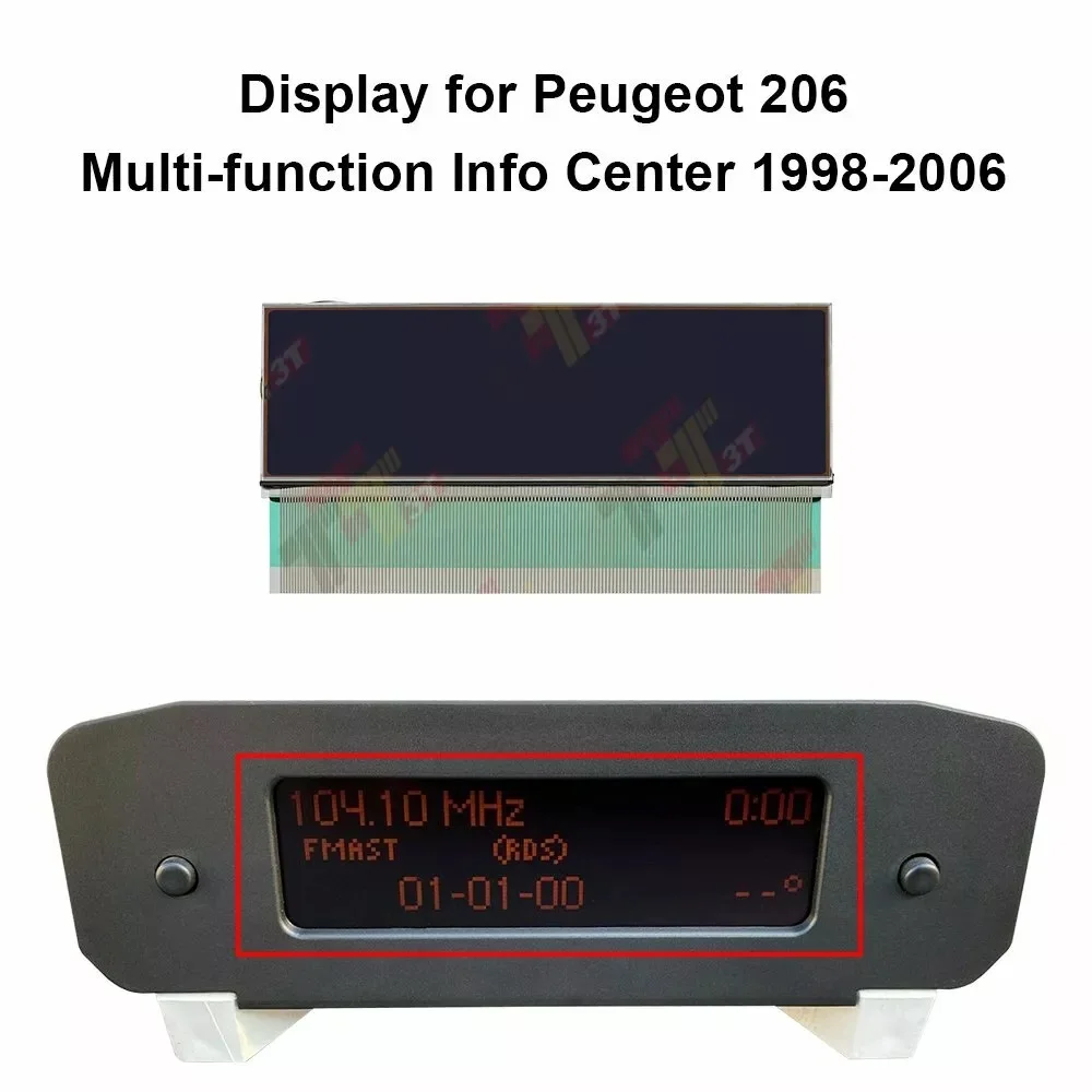Pantalla LCD para salpicadero para Peugeot 307 206, centro de información multifunción, accesorios interiores de coche para una experiencia de conducción mejorada 1
