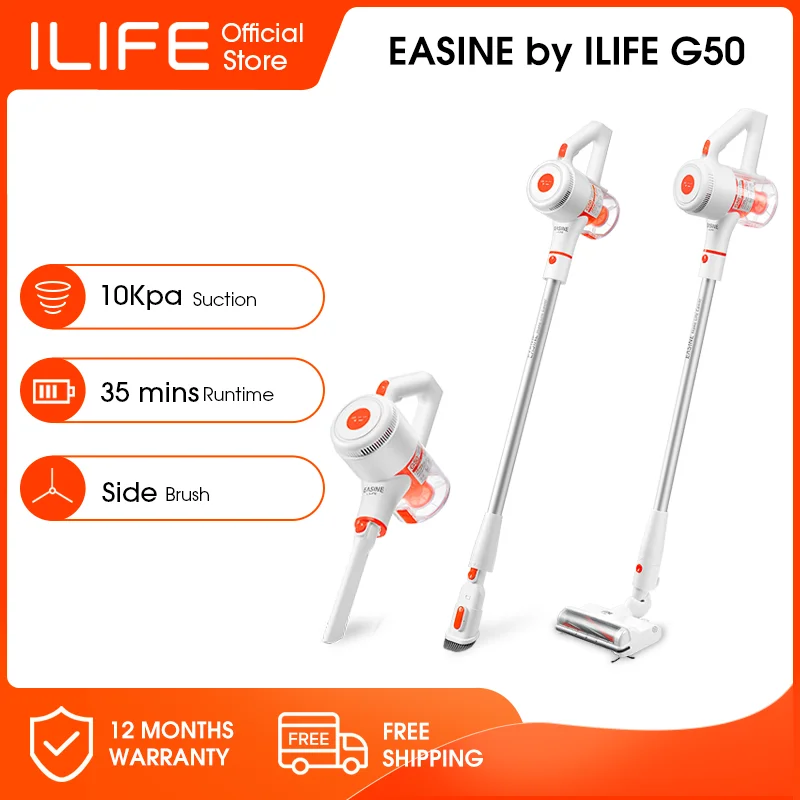 EASINE by ILIFE G50 Cordless Wireless Vacuum Cleaner , 10KPa Suction ,35mins Runtime,Household Car Applicance Tool